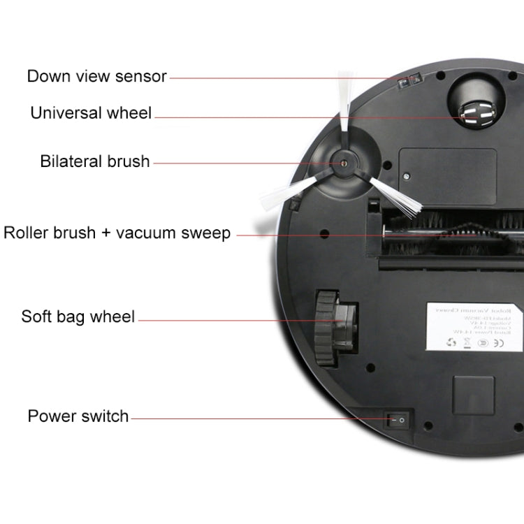 FD-3RSW(IC)CS Robot pulitore per aspirapolvere domestico intelligente di grande aspirazione 1000Pa, FD-3RSW(IC)CS