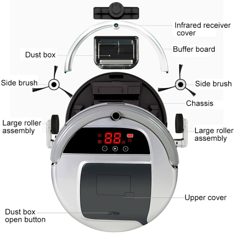 FD-3RSW(IC)CS 1000Pa Large Suction Intelligent Home Vacuum Cleaner Robot, FD-3RSW(IC)CS