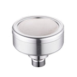 Soffione doccia con getto superiore pressurizzato rotondo in alluminio placcato rimovibile e lavabile, dimensioni: 82 mm, Pattern A