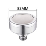 Soffione doccia con getto superiore pressurizzato rotondo in alluminio placcato rimovibile e lavabile, dimensioni: 82 mm, Pattern A