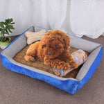 Coperta morbida per cani e gatti con tappetino in rattan 60x45x15