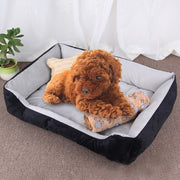 Coperta con motivo a ossa di cane, grande e morbida, calda, per cani e gatti, con dimensioni della coperta: L, 80×60×15 cm, Size: L