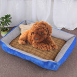 Coperta per cani e gatti con tappetino in rattan M 70x50x15 cm