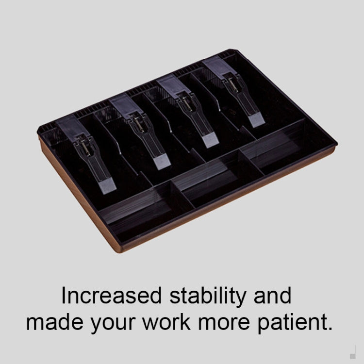 Resistente registratore di monete in ABS a quattro telai con inserto per vassoio per cassiere, cassetto per registratore di cassa, vassoio per classificare l'organizzatore, Four-frame (Black), Four-frame (Pink), Four-frame (White)