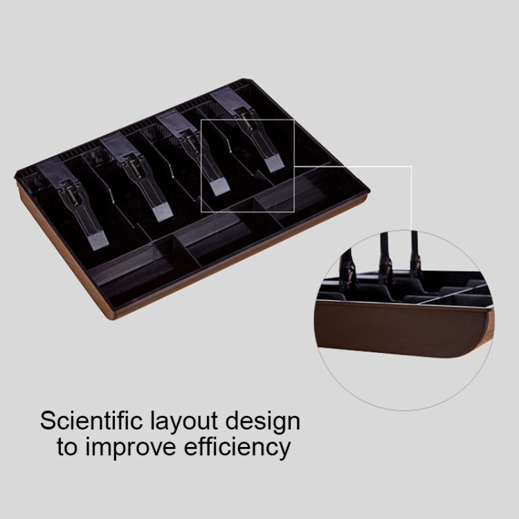 Resistente registratore di monete in ABS a quattro telai con inserto per vassoio per cassiere, cassetto per registratore di cassa, vassoio per classificare l'organizzatore, Four-frame (Black), Four-frame (Pink), Four-frame (White)