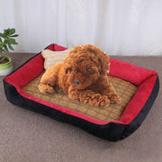 Coperta per cani e gatti con tappetino in rattan S 60x45x15 cm