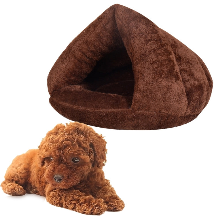 Cuccia per gatti triangolare calda addensata Yurta mongola Cani da compagnia Gatti Dimensioni della casa: M, 40 × 40 × 30 cm, Size: M