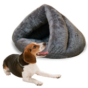 Cuccia per gatti triangolare calda addensata Yurta mongola Cani da compagnia Gatti Dimensioni della casa: L, 45 × 45 × 33 cm, Size: L