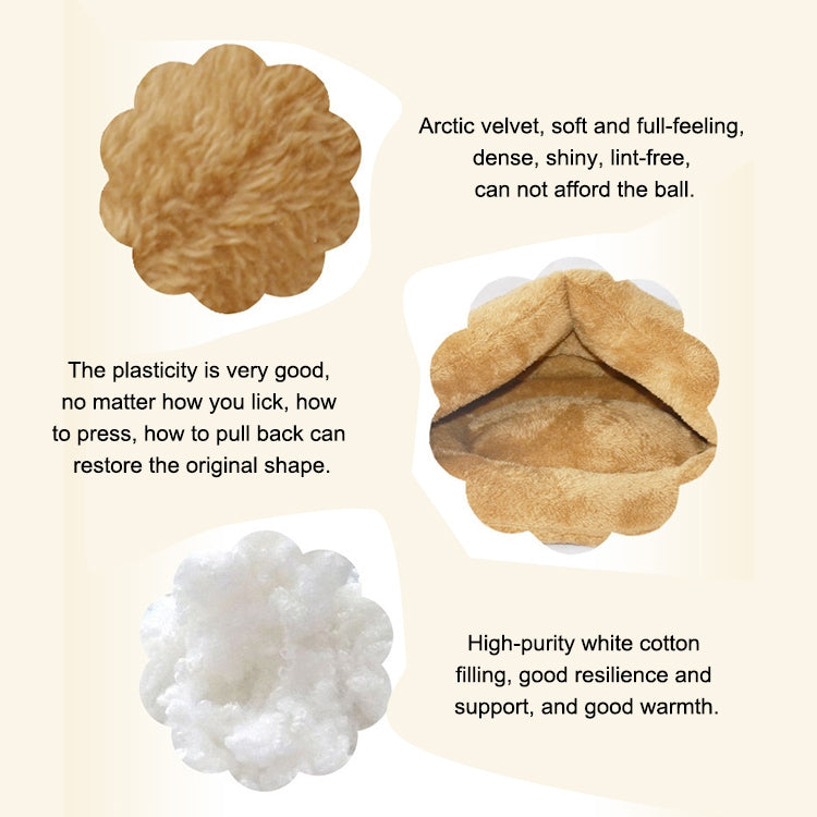 Cuccia per gatti triangolare calda addensata Yurta mongola Cani da compagnia Gatti Dimensioni della casa: L, 45 × 45 × 33 cm, Size: L