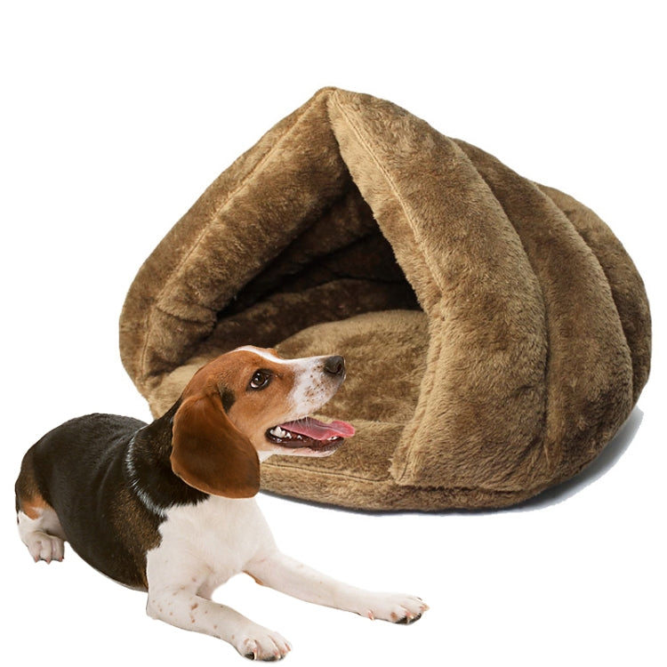 Cuccia triangolare calda per gatti e cani L 45x45x33 cm