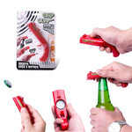 Strumento creativo per bar da cucina con tappo apribottiglie per birra, Cap Opener Grey, Cap Opener Red