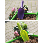 Pala in plastica per terreno Cucchiaio Cucchiaini Pala in plastica Attrezzi da giardino Secchio Pala per coltivazione in vaso Cilindro per mini pianta carnosa Pala per terreno Pala, consegna colore casuale, Plastic Soil Shovel Spoon