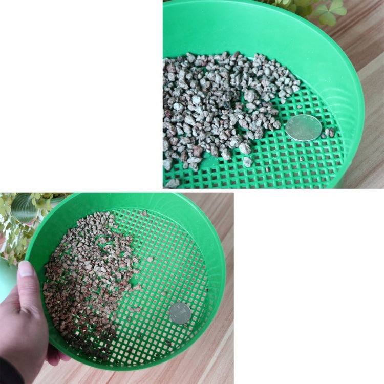 Setaccio a rete in plastica Setaccio per il suolo PE Bicchieri a rete in plastica per attrezzi da giardinaggio Forniture da giardinaggio, diametro del setaccio: 3 x 3,5 mm, Plastic Mesh Sieve