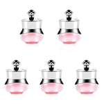 Contenitori da viaggio in acrilico da 5 pezzi con coperchi rigidi sigillati adatti per crema viso mani corpo, 5 ml