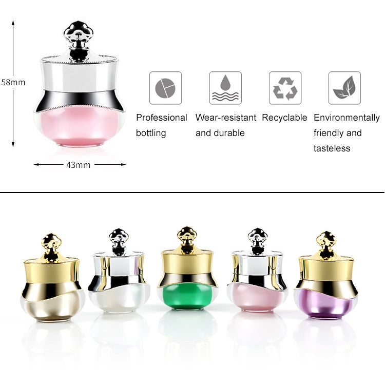 Contenitori da viaggio in acrilico da 5 pezzi con coperchi rigidi sigillati adatti per crema viso mani corpo, 5 ml