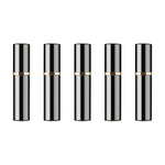 Mini atomizzatori portatili a nebulizzazione fine di profumo in vetro ricaricabili da 5 pezzi con esterno metallico, 5 ml