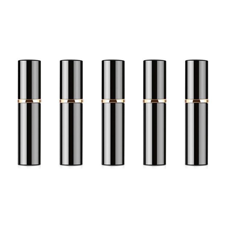 Mini atomizzatori portatili a nebulizzazione fine di profumo in vetro ricaricabili da 5 pezzi con esterno metallico, 5 ml
