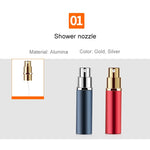Mini atomizzatori portatili a nebulizzazione fine di profumo in vetro ricaricabili da 5 pezzi con esterno metallico, 5 ml
