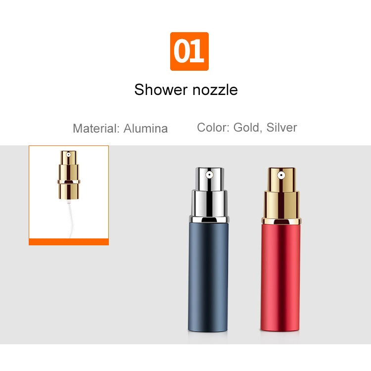 Mini atomizzatori portatili a nebulizzazione fine di profumo in vetro ricaricabili da 5 pezzi con esterno metallico, 5 ml