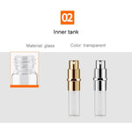 Mini atomizzatori portatili a nebulizzazione fine di profumo in vetro ricaricabili da 5 pezzi con esterno metallico, 5 ml