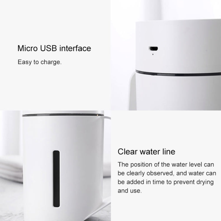Macchina per l'umidificazione dell'aria con umidificatore atomizzato a luce notturna a LED muto intelligente a forma di tazza d'acqua ML-S2