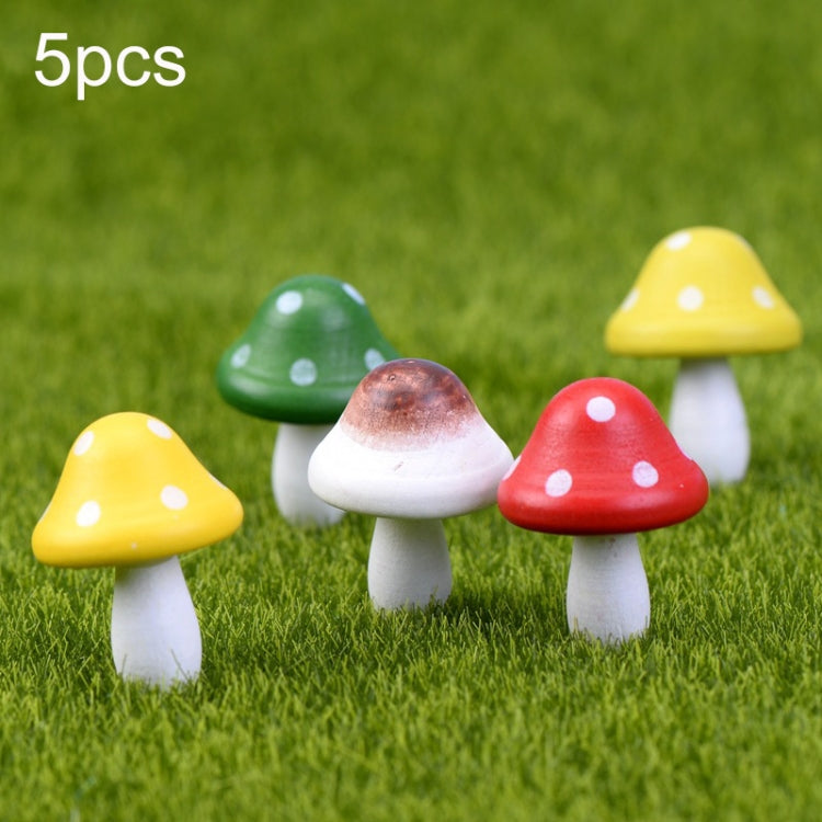 50 pezzi di funghi legnosi mini funghi in legno decorazione artigianato ornamenti micro-paesaggio accessori ornamenti multi-carne, consegna colore casuale, Mini Mushroom Ornaments