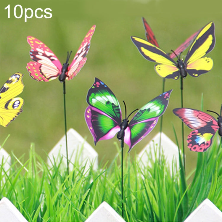 50 pz. Farfalle Colorate Ornamento da Giardino Vaso da Fiori Decorazione per Piante Farfalla Bastone Decorazione da Giardino Farfalla di Simulazione, Consegna Colore Casuale, Colorful Butterflies Ornament