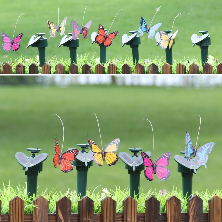 Farfalla rotante elettrica ad energia solare Colibrì Decorativo Simulazione di mosca Farfalla Giocattolo divertente per animali domestici Giardinaggio Decorazione pastorale Giocattoli, Butterfly 2