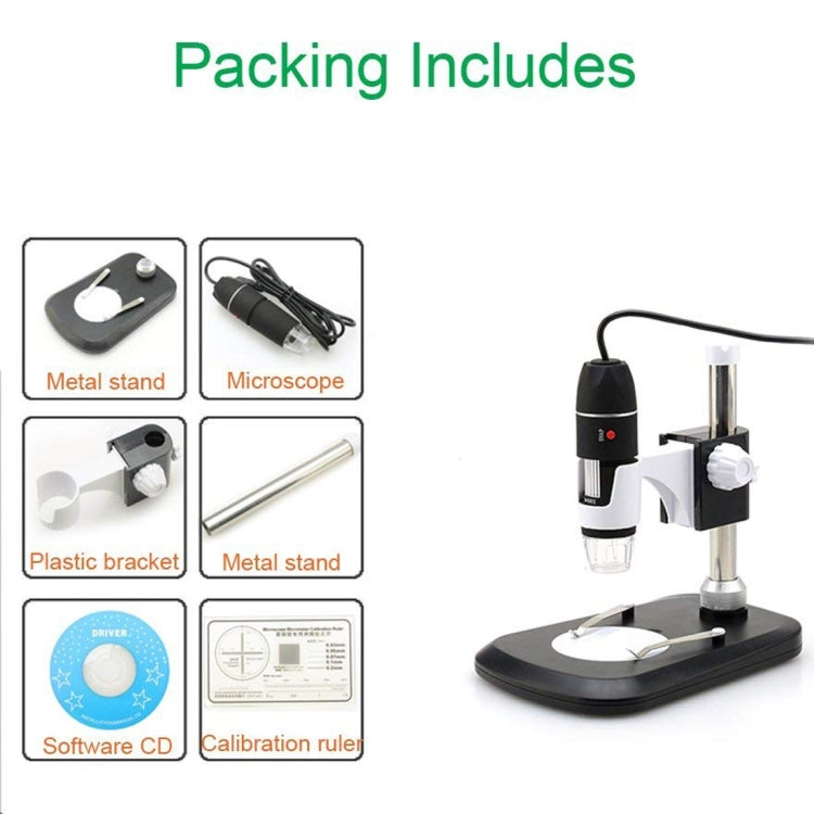 Microscopio digitale USB con ingrandimento 40X-1600X e 8 LED
