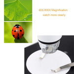 Microscopio digitale USB con ingrandimento 40X-1600X e 8 LED
