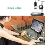 Microscopio digitale USB con ingrandimento 40X-1600X e 8 LED