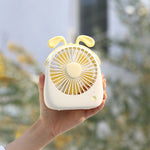 Mini ventilatore portatile a forma di coniglio con batteria 1200