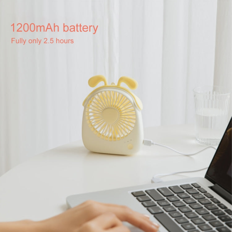 WT-F14 1200mAh Mini Portable Rabbit Fan with 3 Speed ​​Control