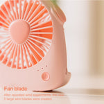 Mini ventilatore portatile a forma di coniglio con batteria 1200