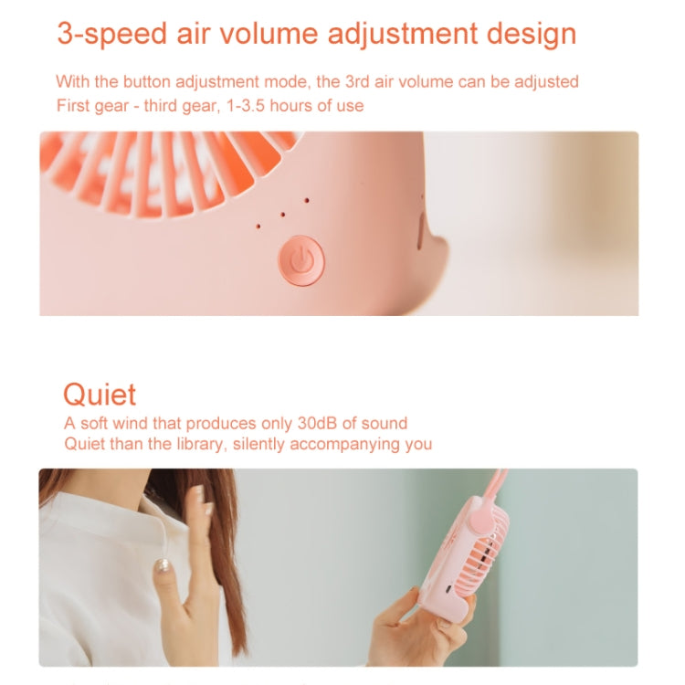 Mini ventilatore portatile a forma di coniglio con batteria 1200