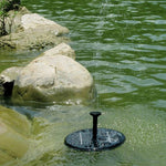 Pompa ad acqua ad energia solare Fontana da giardino Pannello galleggiante Kit laghetto per irrigazione per cascate Display per acqua Fontana per decorazione piscina per parco, Diametro: 16 cm, olar Powered Water Pump