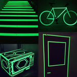 Nastro luminoso Verde Bagliore nel buio Adesivo da parete Nastro luminoso fotoluminescente Decorazione per la casa, dimensioni: 2 cm x 3 m, 2cm x 3m