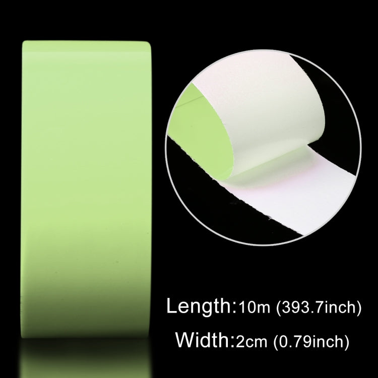 Nastro luminoso Verde Bagliore nel buio Adesivo da parete Nastro luminoso fotoluminescente Decorazione per la casa, dimensioni: 2 cm x 10 m, 2cm x 10m