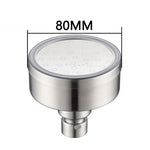 Soffione doccia con getto superiore pressurizzato tondo in acciaio inossidabile 304 rimovibile e lavabile, dimensioni: 80 mm, Pattern C