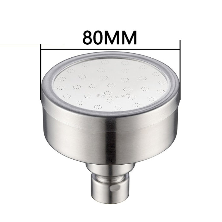Soffione doccia con getto superiore pressurizzato tondo in acciaio inossidabile 304 rimovibile e lavabile, dimensioni: 80 mm, Pattern C