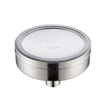 Soffione doccia con getto superiore pressurizzato tondo in acciaio inossidabile 304 rimovibile e lavabile, dimensioni: 118 mm, Pattern D