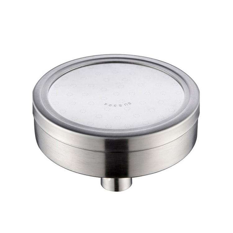 Soffione doccia con getto superiore pressurizzato tondo in acciaio inossidabile 304 rimovibile e lavabile, dimensioni: 118 mm, Pattern D