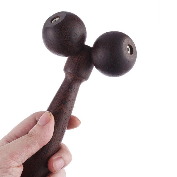 Massaggiatore manuale a rullo in legno massello wengé 21cm