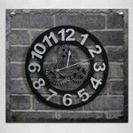 Originalità orologio da parete con ingranaggi in legno vintage in stile industriale americano
