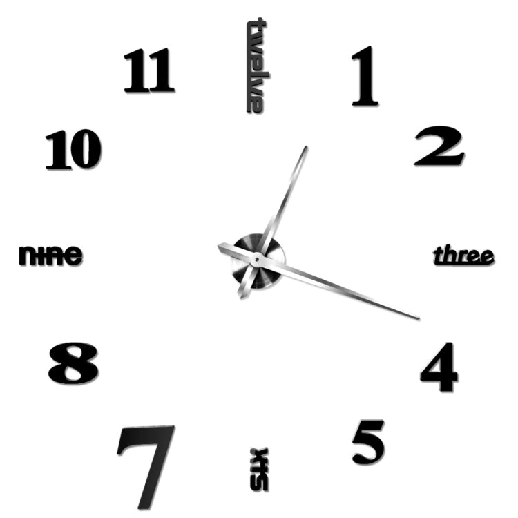 Orologio adesivo da parete creativo specchio 3D fai da te, dimensioni: 120 * 120 cm, Size: 120*120cm(Black), Size: 120*120cm(Blue), Size: 120*120cm(Red), Size: 120*120cm(White), Size: 120*120cm(Yellow)