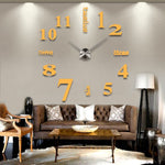 Orologio adesivo da parete creativo specchio 3D fai da te, dimensioni: 120 * 120 cm, Size: 120*120cm(Black), Size: 120*120cm(Blue), Size: 120*120cm(Red), Size: 120*120cm(White), Size: 120*120cm(Yellow)