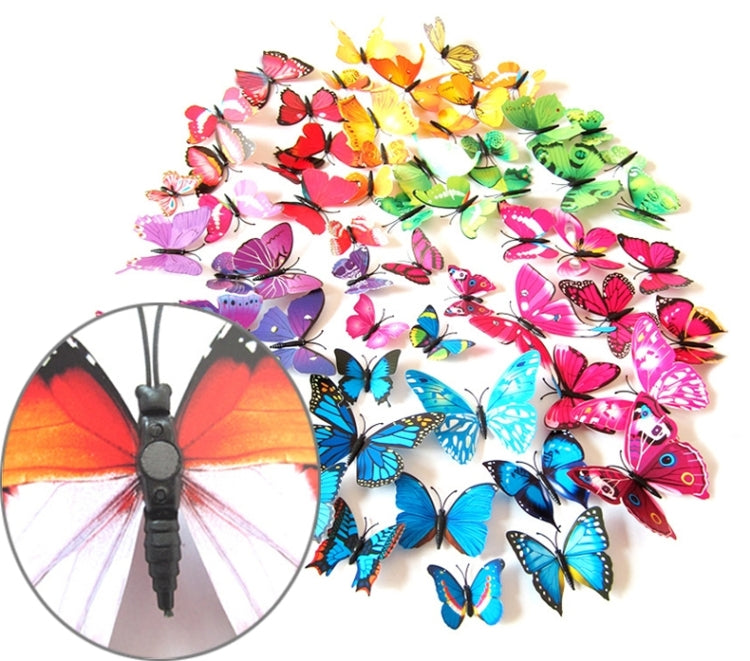 2 set di adesivi murali creativi con farfalle colorate 3D, forniture per la decorazione della camera da letto del soggiorno, stile magnete, consegna colore casuale, Magnet Style
