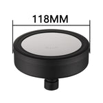 Soffione doccia con getto superiore pressurizzato tondo in acciaio inossidabile 304 rimovibile e lavabile, dimensioni: 118 mm, Pattern H