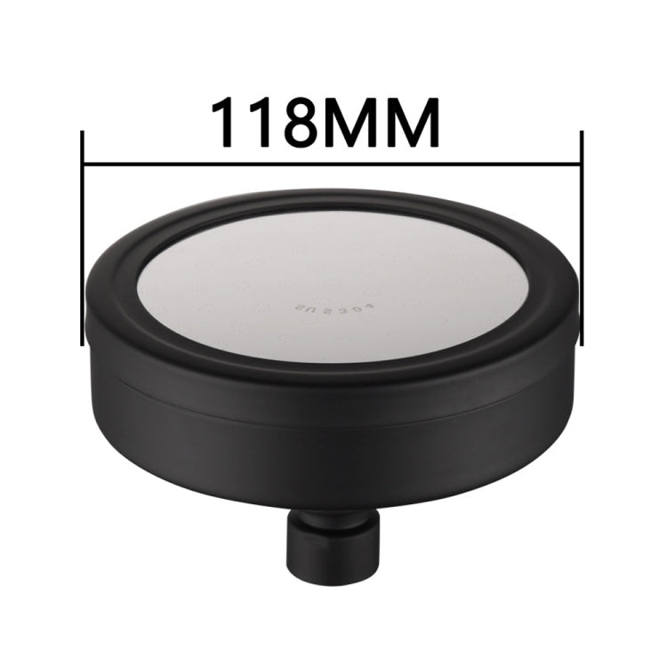 Soffione doccia con getto superiore pressurizzato tondo in acciaio inossidabile 304 rimovibile e lavabile, dimensioni: 118 mm, Pattern H
