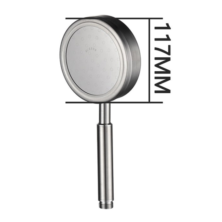 Soffione doccia pressurizzato rotondo in acciaio inossidabile 304 rimovibile e lavabile, dimensioni: 117 mm, Pattern E